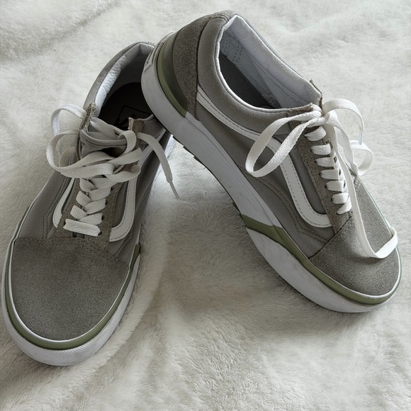 Vans Shoes - Vans light  Green and White Women's Sneakers- size 8